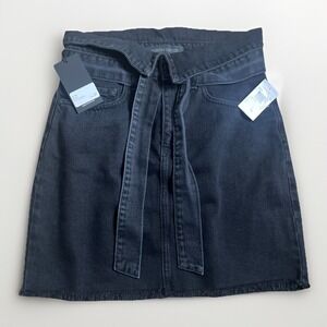 Nobody Denim Women's Black Denim Skirt Size 27 MSRP $169~NWT‎